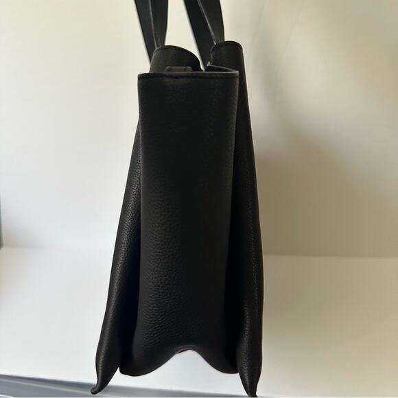 Celine Tri-Fold Black Grained Leather Shoulder Bag 2016 Collection Phoebe Philo - Picture 11 of 16